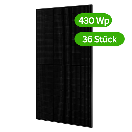 36x Solarmodule PV Module Doppelglas JA Solar JAM54D41 430/LB Full black